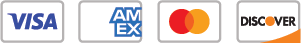 Visa · American Express · Mastercard · Discover